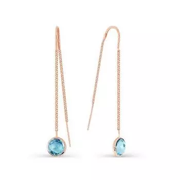 Серьги с топазами Линии Любви