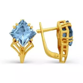 Серьги с топазами Линии Любви