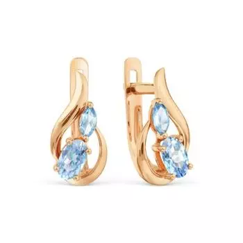 Серьги с топазами Линии Любви