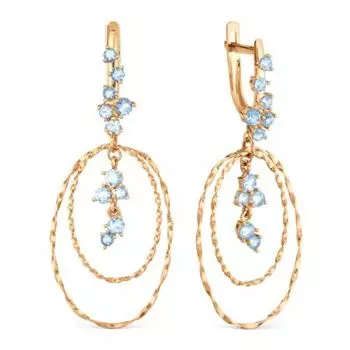 Серьги с топазами Линии Любви