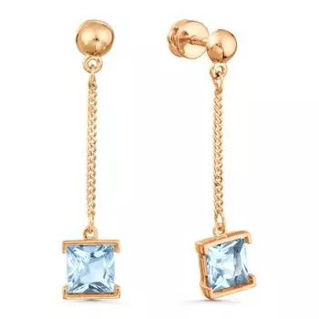 Серьги с топазами Линии Любви