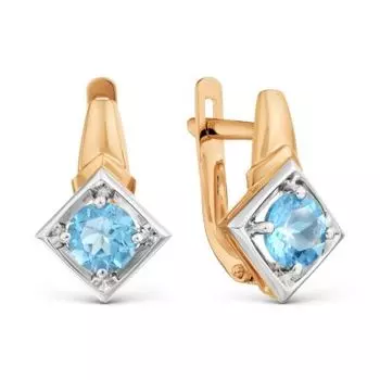 Серьги с топазами Линии Любви