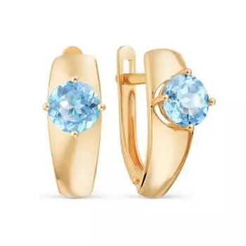 Серьги с топазами Линии Любви