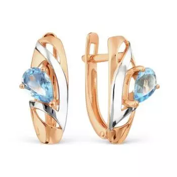 Серьги с топазами Линии Любви