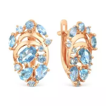 Серьги с топазами Линии Любви