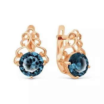 Серьги с топазами Линии Любви