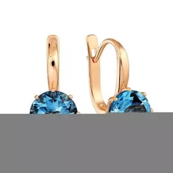 Серьги с топазами Линии Любви