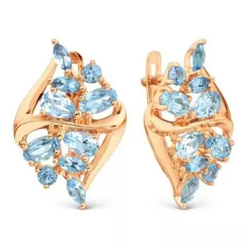 Серьги с топазами Линии Любви