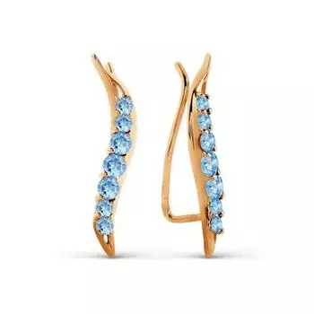 Серьги с топазами Линии Любви