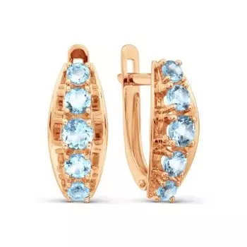 Серьги с топазами Линии Любви