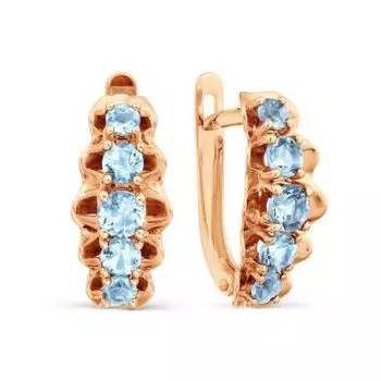 Серьги с топазами Линии Любви