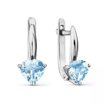 Серьги с топазами Линии Любви