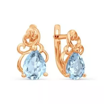 Серьги с топазами Линии Любви