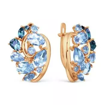 Серьги с топазами Линии Любви