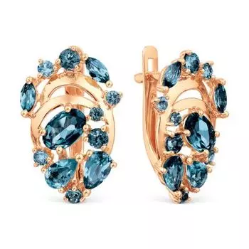 Серьги с топазами Линии Любви