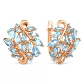 Серьги с топазами Линии Любви