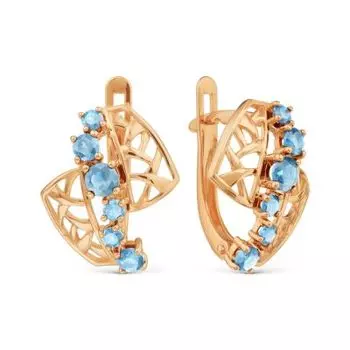 Серьги с топазами Линии Любви