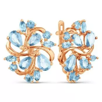 Серьги с топазами Линии Любви