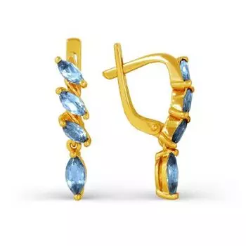 Серьги с топазами Линии Любви