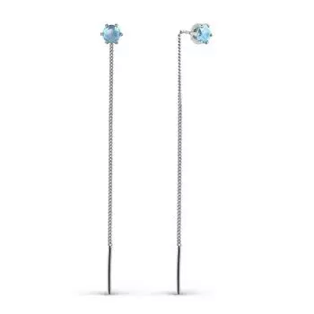 Серьги с топазами Линии Любви