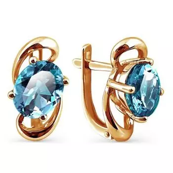 Серьги с топазами Линии Любви