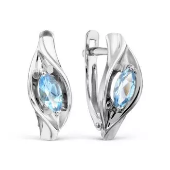 Серьги с топазами Линии Любви