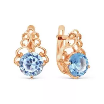 Серьги с топазами Линии Любви