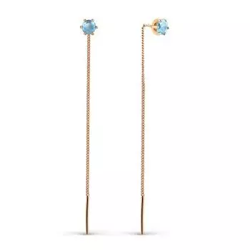 Серьги с топазами Линии Любви