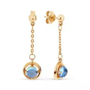 Серьги с топазами Линии Любви