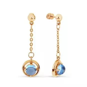 Серьги с топазами Линии Любви