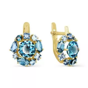 Серьги с топазами Линии Любви