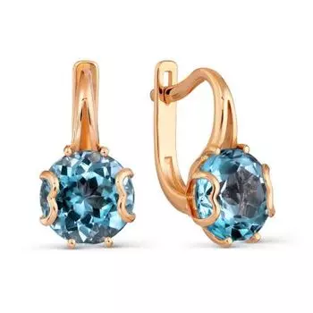 Серьги с топазами Линии Любви