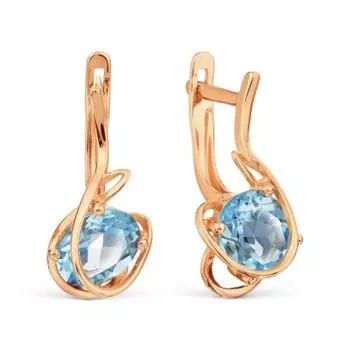 Серьги с топазами Линии Любви