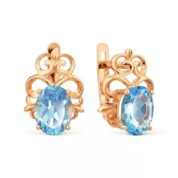 Серьги с топазами Линии Любви