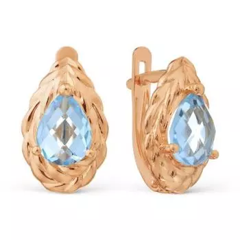 Серьги с топазами Линии Любви