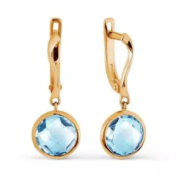 Серьги с топазами Линии Любви