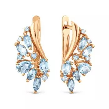 Серьги с топазами Линии Любви