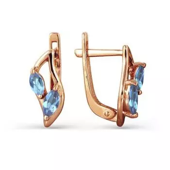 Серьги с топазами Линии Любви