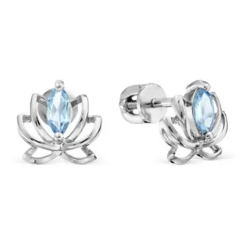 Серьги с топазами Линии Любви