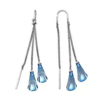 Серьги с топазами Линии Любви