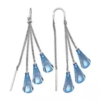 Серьги с топазами Линии Любви