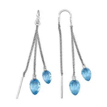 Серьги с топазами Линии Любви