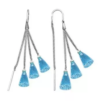 Серьги с топазами Линии Любви