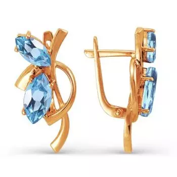 Серьги с топазами Линии Любви