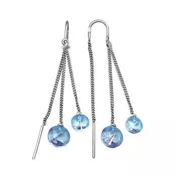 Серьги с топазами Линии Любви