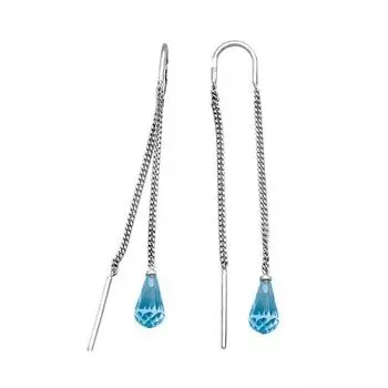 Серьги с топазами Линии Любви