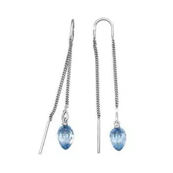 Серьги с топазами Линии Любви