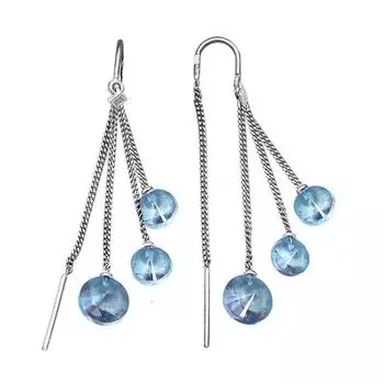 Серьги с топазами Линии Любви