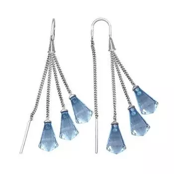 Серьги с топазами Линии Любви