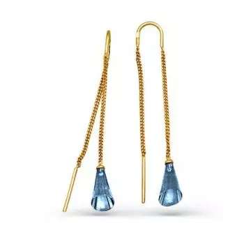 Серьги с топазами Линии Любви